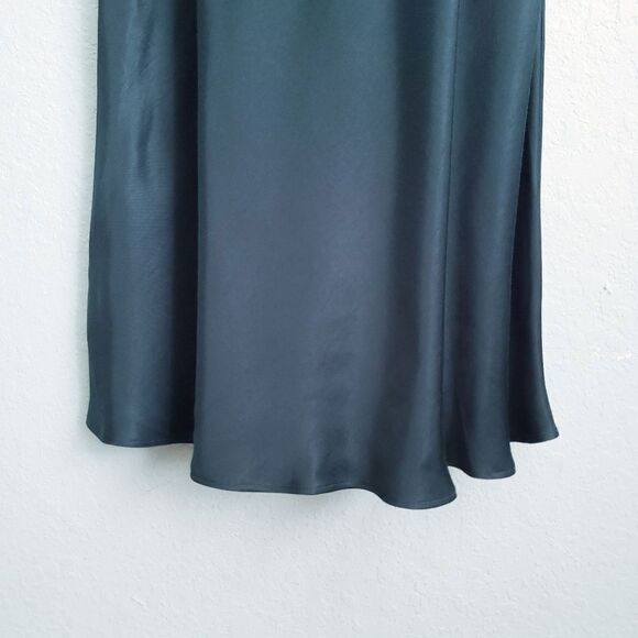 Zara Drape Neck Satin Slip Dress - Picture 3 of 8